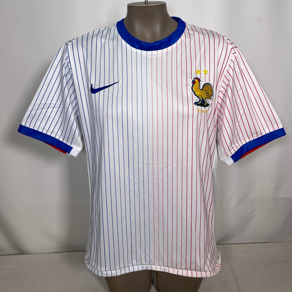 France National Team 2024 Nike Away Stadium Pinstripe Soccer Jersey Women's XXL